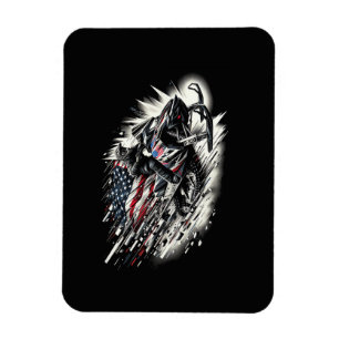 Íman Caminhão de neve T Motoneve Freedom Flag Manga Lon
