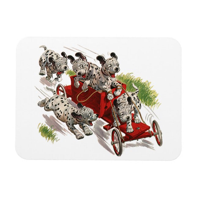 Íman Caminhão-Fogo Cachorro Cachorro-Cachorro-Cachorro- (Horizontal)