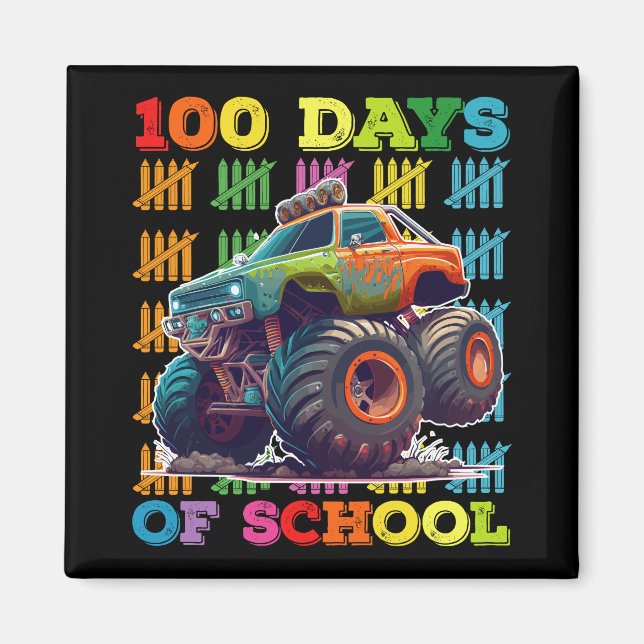 Íman Caminhão Monstro de 100 Dias de Escola Professor E (Frente)
