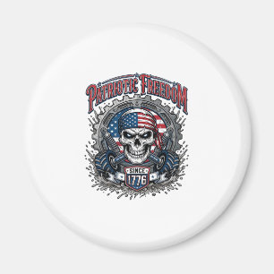 Íman Caminhão Monstro de Caveira Patriótico 1776 Off Ro