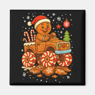 Íman Caminhão Monstro de Pão de Mel Natal Neve Natal Fo