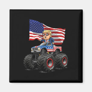 Íman Caminhão Monstro Donad Trump 4 De Julho Bandeira D