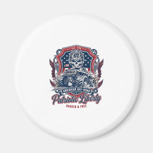 Íman Caminhão Monstro Patriótico 1776 Crânio Off Road P