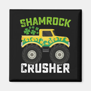Íman Caminhão Monstro Shamrock Crusher Dia de São Patrí