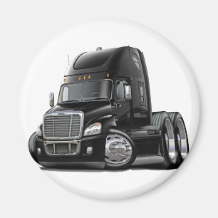 Íman Caminhão preto de Freightliner Cascadia