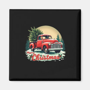 Íman Caminhão Vermelho Pickup Merry Árvore de Natal Hol