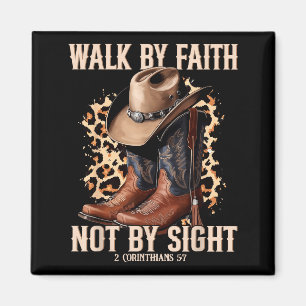 Íman Caminhar Pela Fé Não Pela Visão Cowboy Cowgirl Oci