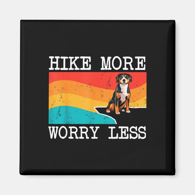 Íman Caminhe mais, preocupe menos entlebucher mountain  (Frente)