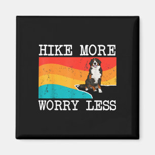 Íman Caminhe mais, preocupe menos gráfico de cão de mon