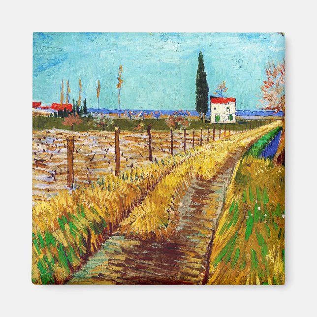 Íman Caminho através de um campo com Willows Van Gogh (Frente)