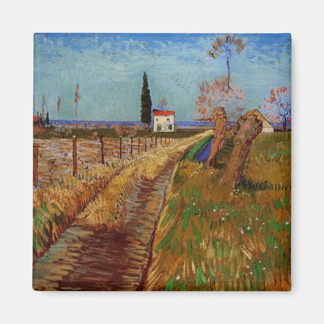 Íman Caminho através de um campo, Willows por Vincent v (Frente)