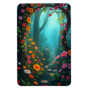 Íman Caminho da Floresta Mágica com Flores Selvagens Wh