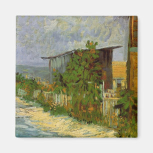 Íman Caminho de Montmartre e Girassóis por Vincent van 