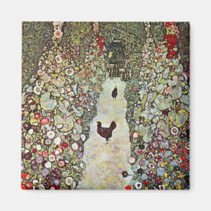 Íman Caminho do Jardim com Galinhas, Gustav Klimt, Art