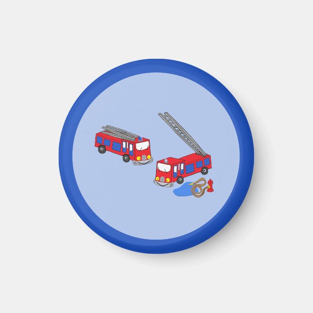 Íman Caminhões de Fogo Vermelho de Bombeiro (Frente)