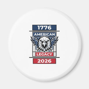 Íman Camisa Águia Vintage 1776 2026 Tipografia Patrióti