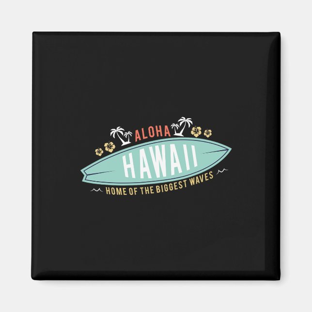 Íman Camisa Aloha Havaí Presente de Surf Boys Surfboard (Frente)