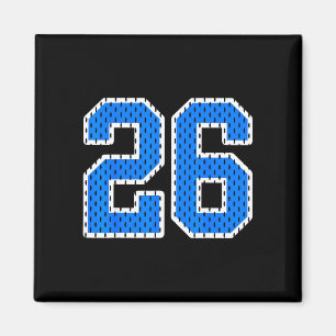 Íman Camisa azul brilhante de número 26 de jersey espor
