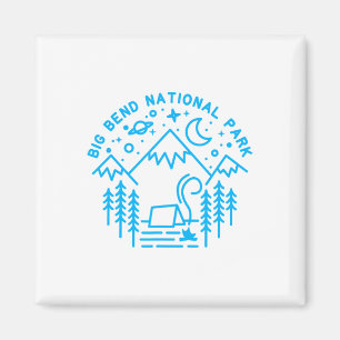 Íman Camisa Big Bend National Park Camping Arte Linear