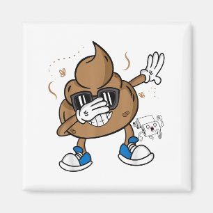 Íman Camisa Bonita de Poop Dabbing - Emoticon Engraçado