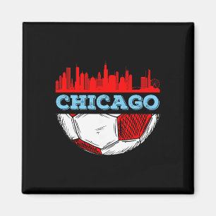Íman Camisa Chicago Skyline Camiseta de Futebol Chicago