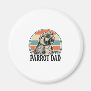 Íman Camisa com Desenho de Gravura de Papagaio Pai Pôr 