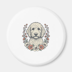 Íman Camisa com desenho de retrato de cachorro encaraco