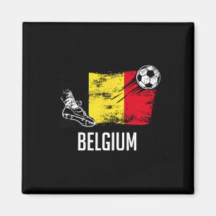 Íman Camisa da Bandeira da Bélgica Time de Futebol Belg