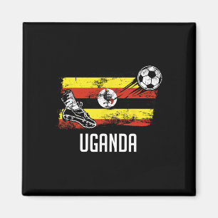 Íman Camisa da Bandeira de Uganda Time de Futebol Ugand