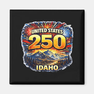 Íman Camisa da paisagem da montanha Idaho 250 Estados U