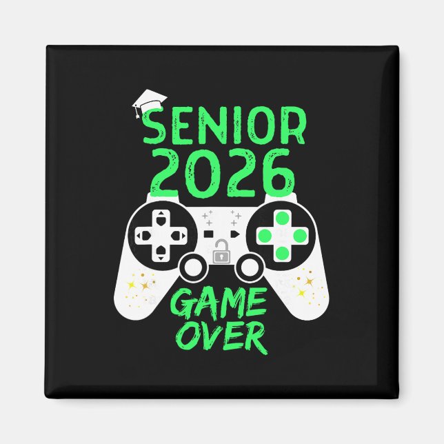 Íman Camisa da Turma de 2026 Senior Video Game Over Esc (Frente)