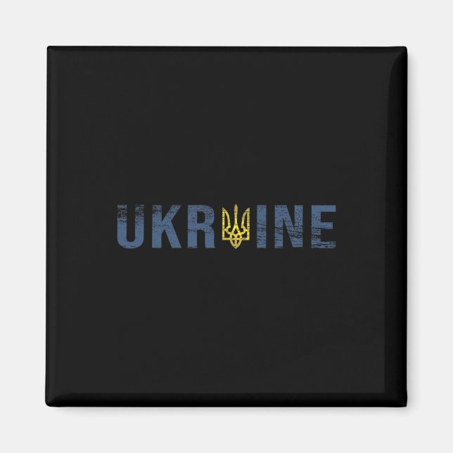 Íman Camisa da Ucrânia Tryzub Tridente Emblema Militar  (Frente)