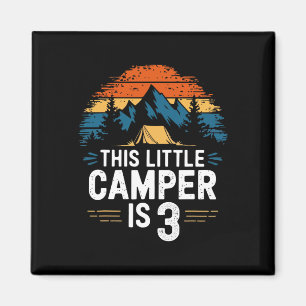 Íman Camisa de acampamento de 3º aniversário para crian