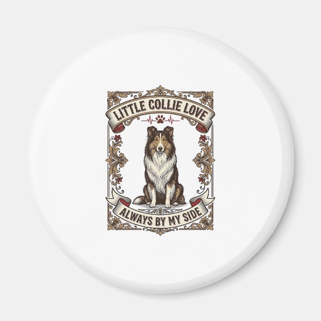 Íman Camisa de Amante de Cão Collie com Citação de Enta (Frente)