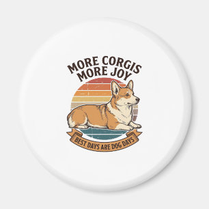 Íman Camisa de Amante de Corgi Estampa Vintage Citação