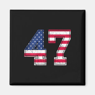 Íman Camisa de Aniversário 47 Bandeira EUA Jersey de Ti