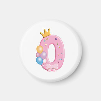 Íman Camisa de Aniversário de Meninas Número 0 Tema Don