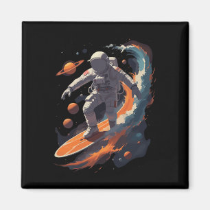 Íman Camisa de Astronauta Surfista Espaço Exterior Galá