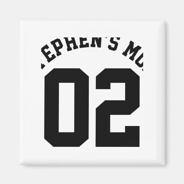 Íman Camisa de Baseball Personalizada com Nome da Crian (Frente)