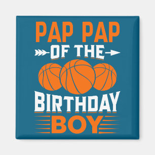 Íman Camisa de basquete do menino aniversariante pap pa