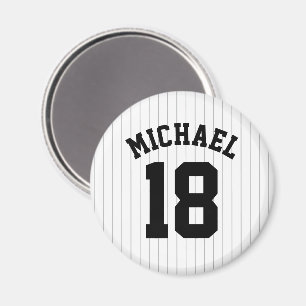 Íman Camisa de Beisebol com Nome e Número Personalizado