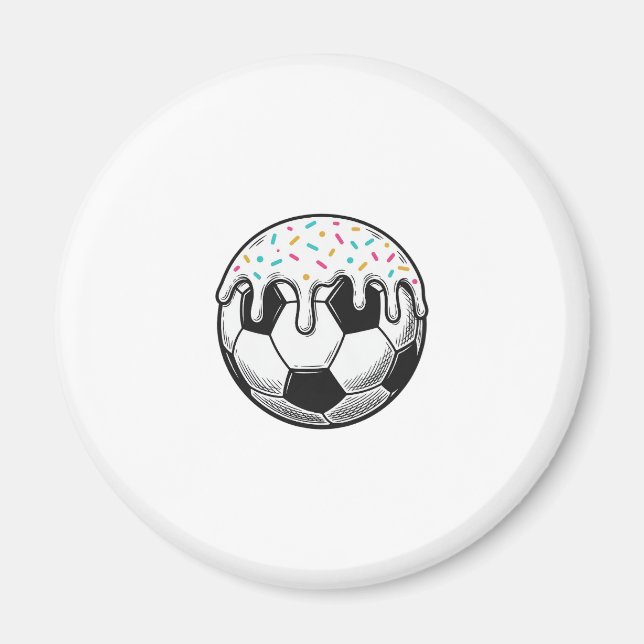 Íman Camisa de Bola de Futebol com Glacê Pingando Vinta (Frente)