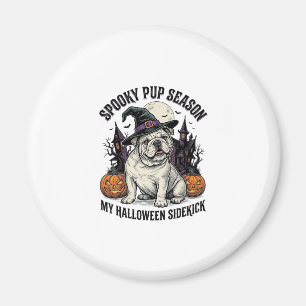 Íman Camisa de Bulldog de Halloween Cachorro de Bruxa F