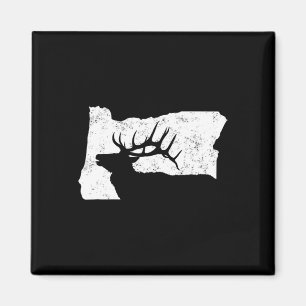 Íman Camisa de Caça ao Elk do Oregon - Forma do Estado