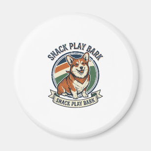 Íman Camisa de Cachorro Corgi Engravura Vintage Diverti