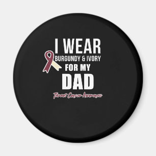 Íman Camisa de Cancer da garganta Borgonha Marfim para