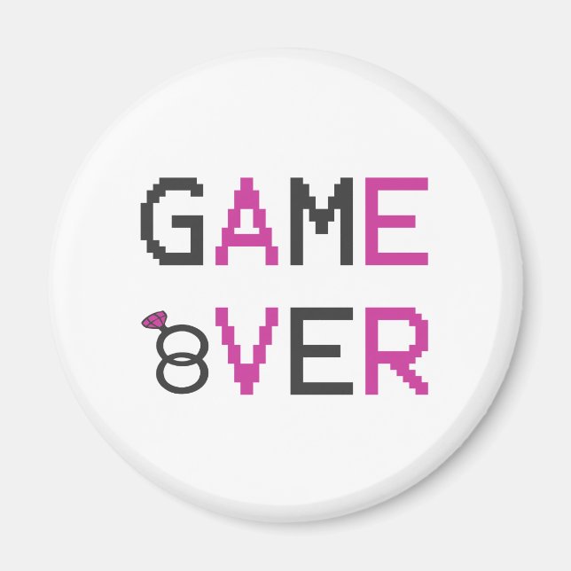 Íman Camisa de casamento de aliança Game over (Frente)
