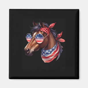 Íman Camisa de cavalo 4 de julho mulheres meninas caval