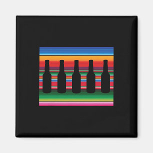 Íman Camisa De Cerveja De Blanket Mexicano Serape Engra