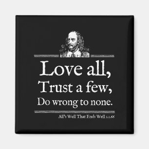 Íman Camisa de Citação de Shakespeare Amor Literatura T